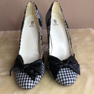 Bakers Black and White Shoe with Bow